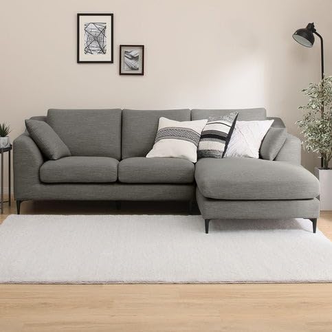 Flora 4 Seater L Shape Fabric Sofa For Living Room - Torque India